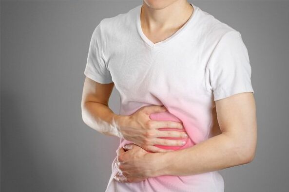Abdominal pain with amoebiasis