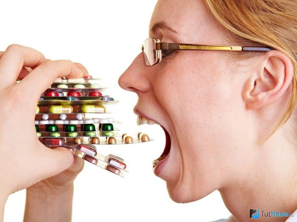 Tablets are intended to destroy worms inside the body